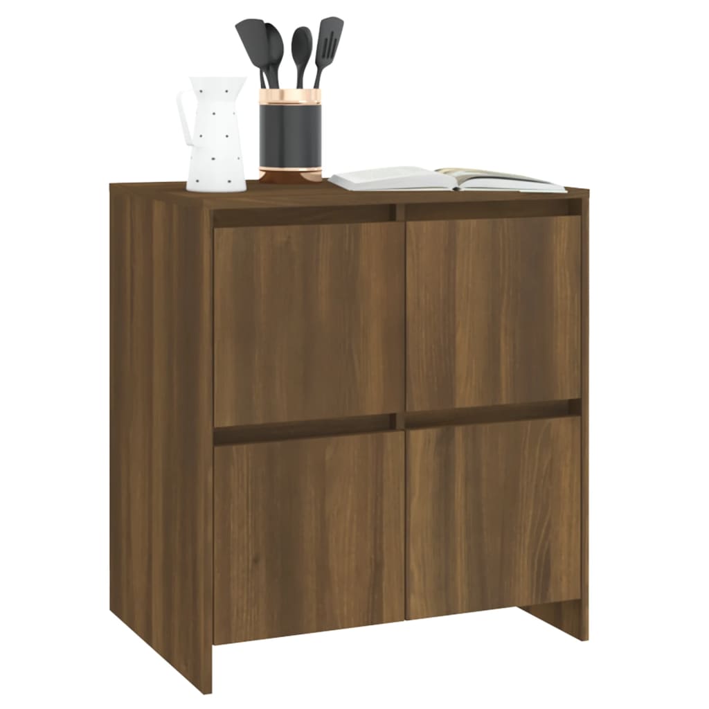 vidaXL Sideboards 2 pcs Brown Oak 70x41x75 cm Engineered Wood