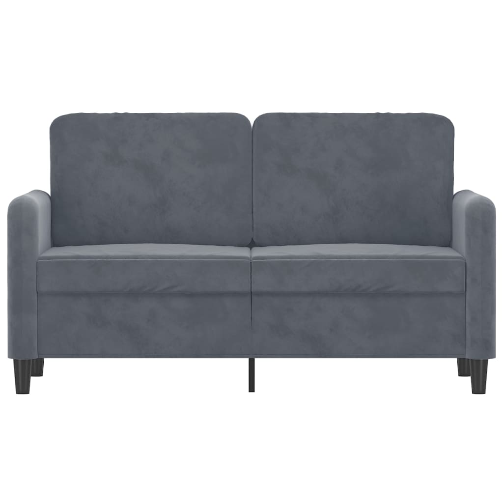 vidaXL 2-Seater Sofa Dark Grey 120 cm Velvet