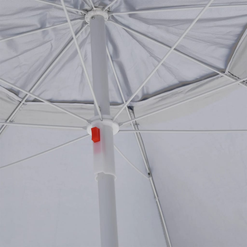 vidaXL Beach Parasol with Side Walls Sand 215 cm