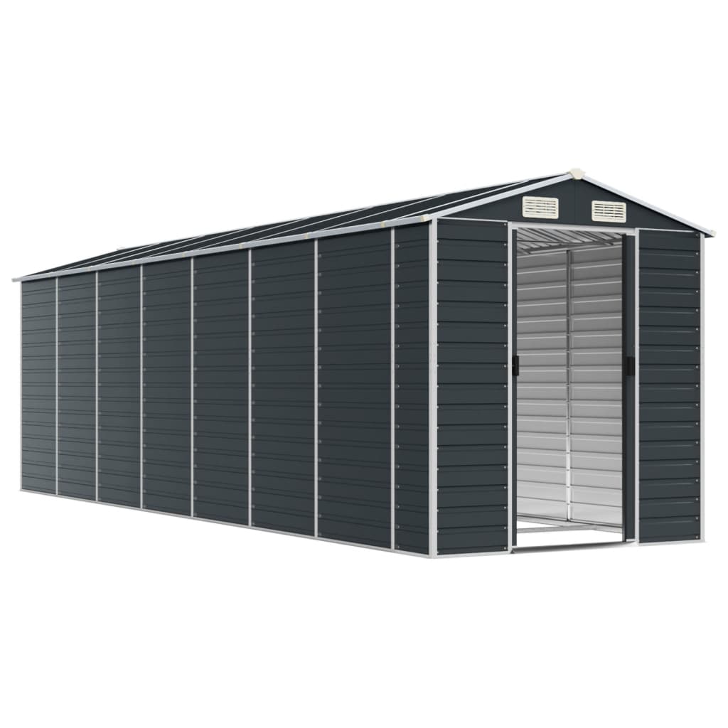 vidaXL Garden Shed Anthracite 191x640x198 cm Galvanised Steel