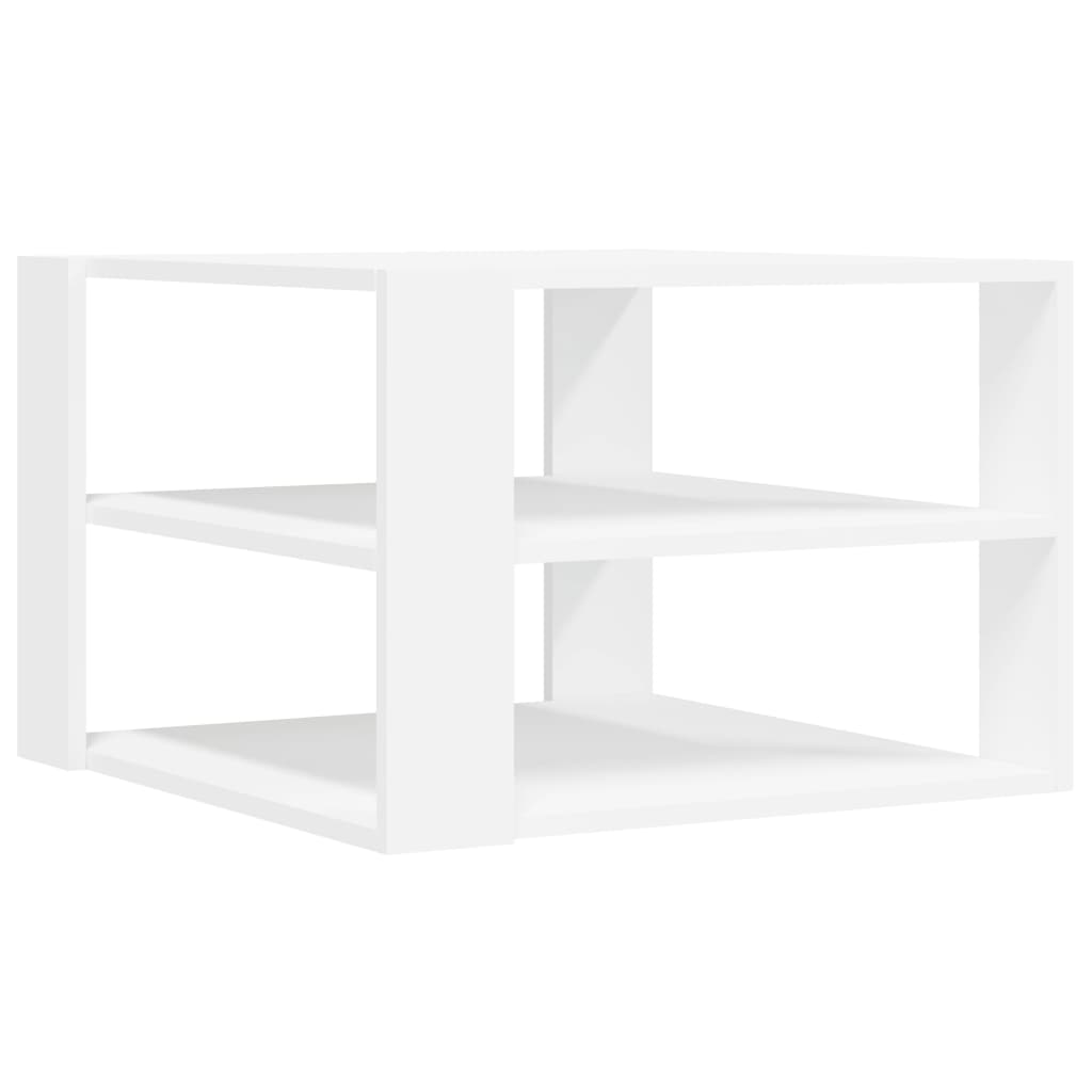 vidaXL Coffee Table White 59.5x59.5x40 cm Engineered Wood