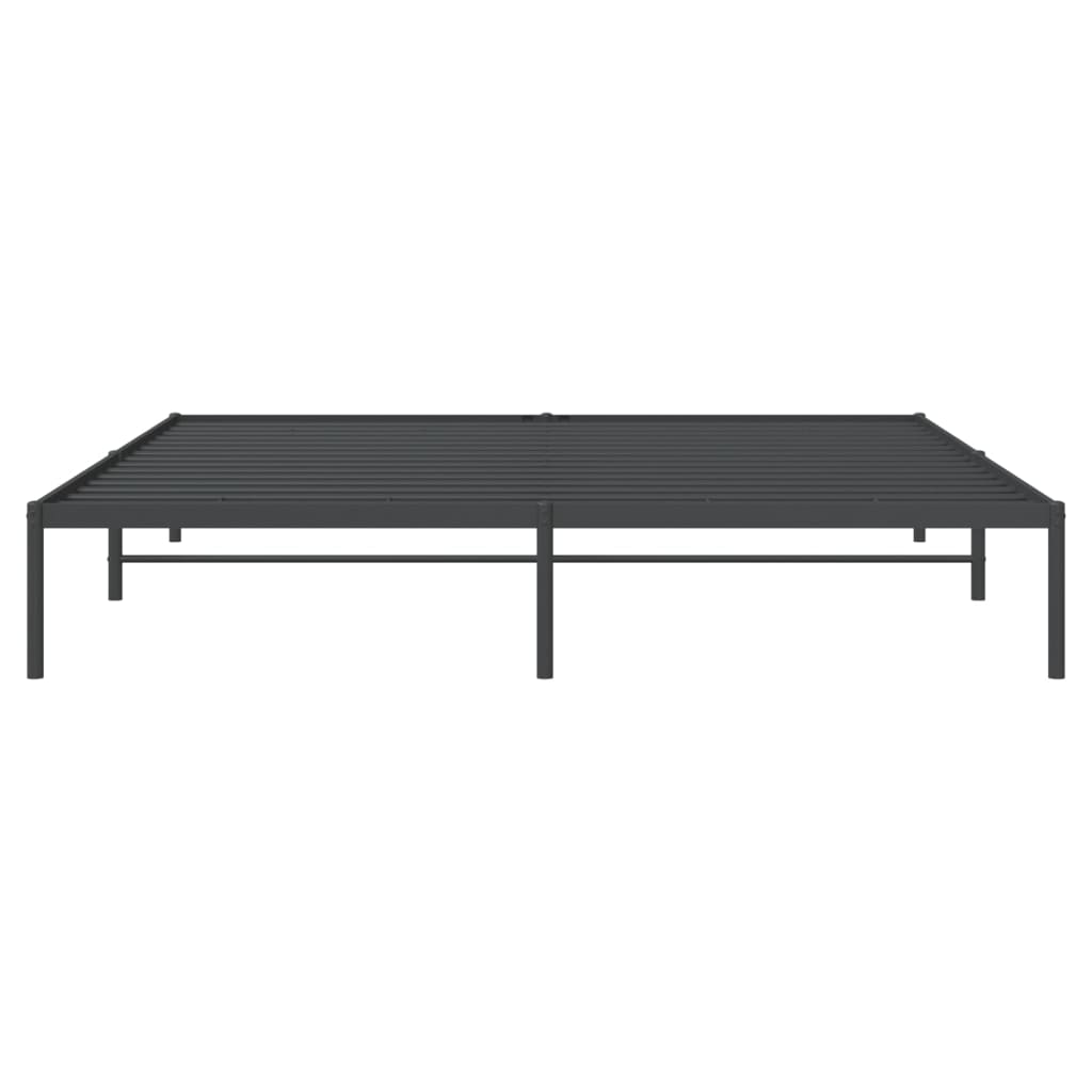 vidaXL Metal Bed Frame without Mattress Black 183x213 cm