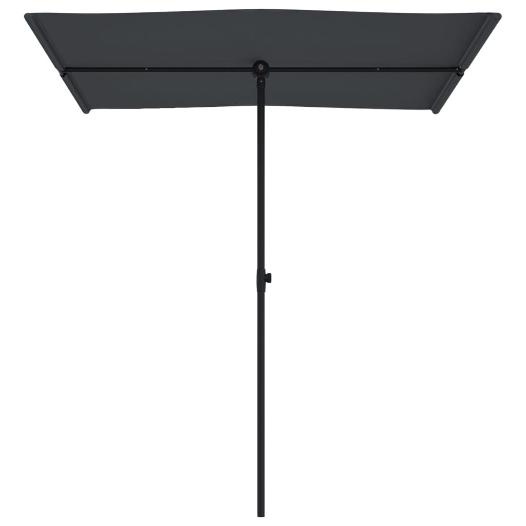 vidaXL Garden Parasol with Aluminium Pole 180x110 cm Black