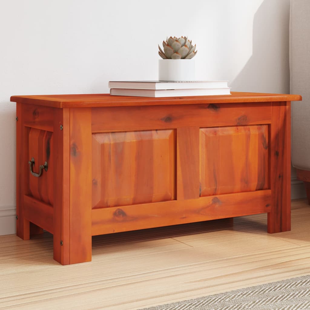 vidaXL Storage Chest with Lid Brown Solid Wood Acacia