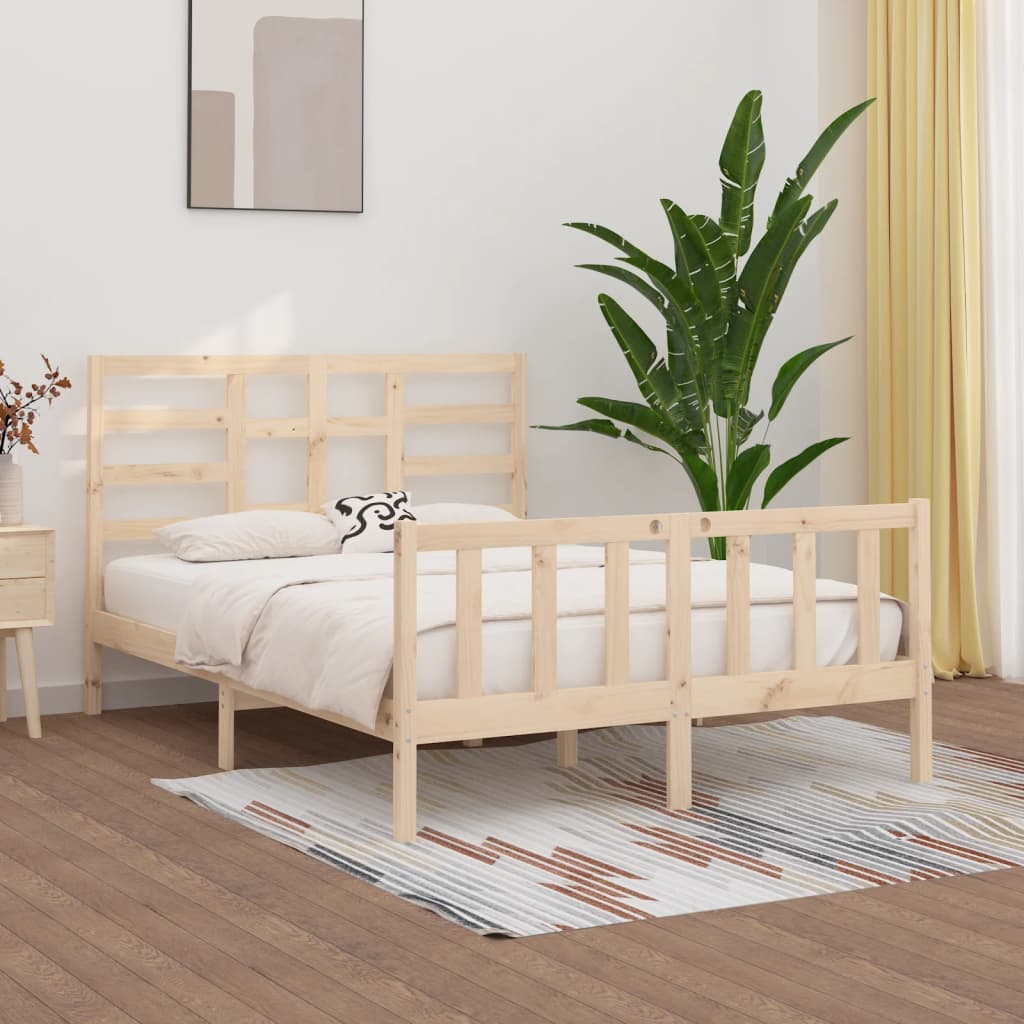 vidaXL Bed Frame without Mattress 150x200 cm King Size Solid Wood