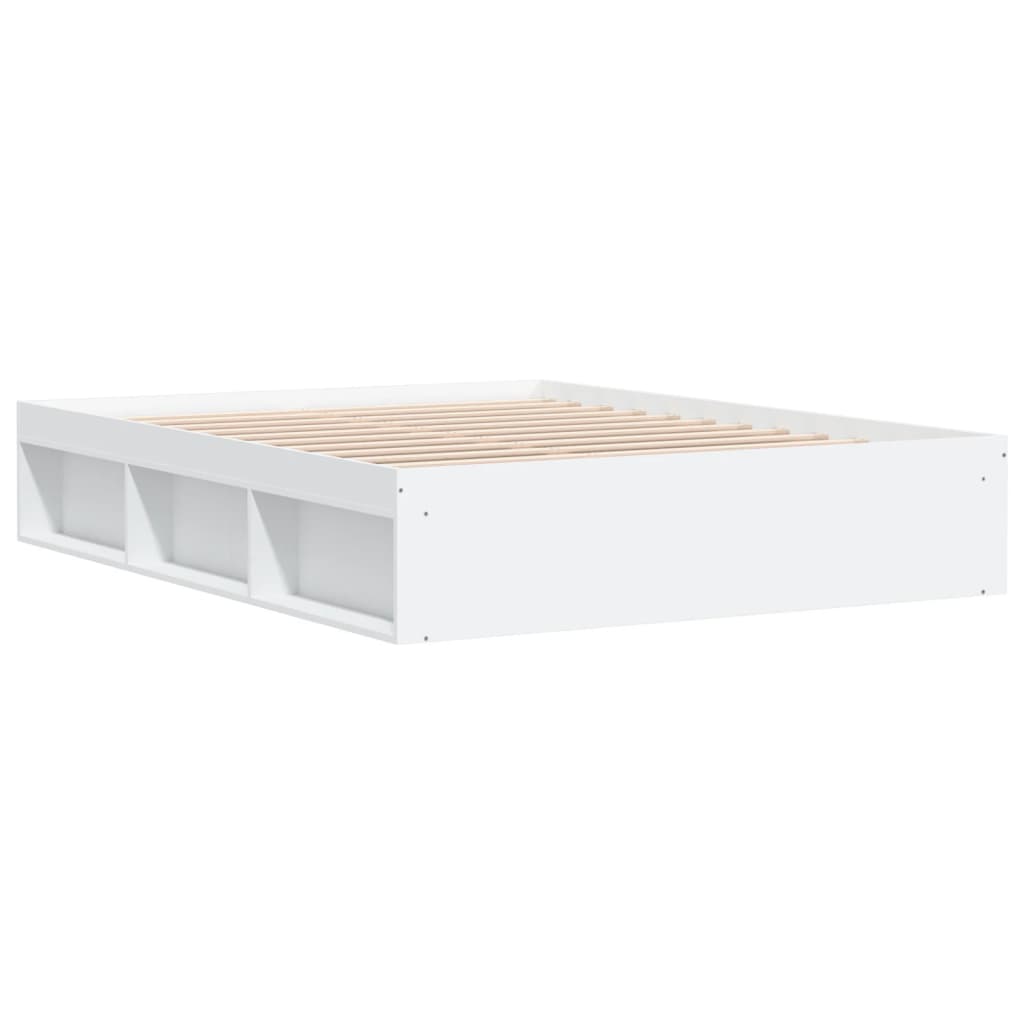 vidaXL Bed Frame without Mattress White 150x200 cm King Size