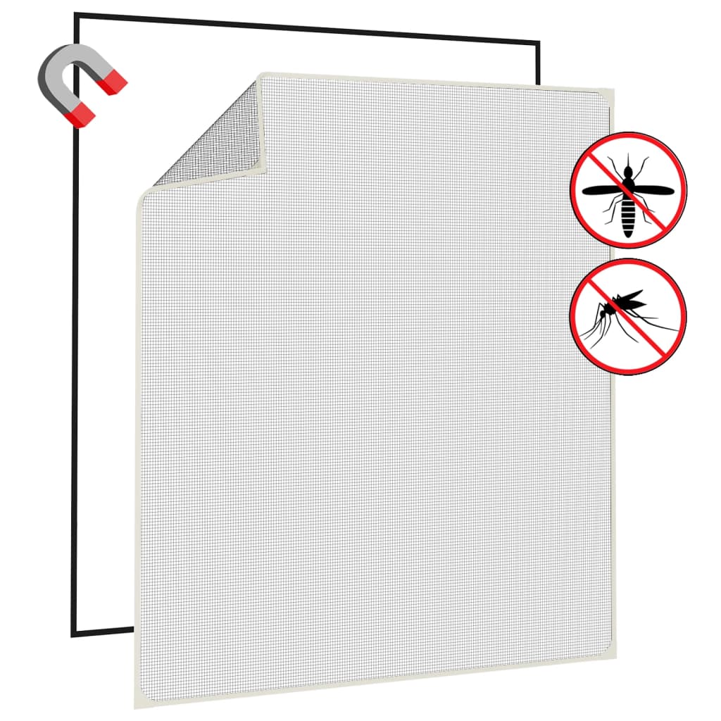 vidaXL Magnetic Insect Screen for Windows White 120x140 cm