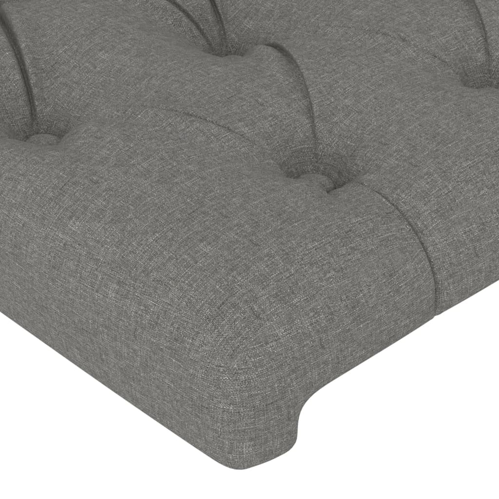 vidaXL Headboard with Ears Dark Grey 103x23x78/88 cm Fabric