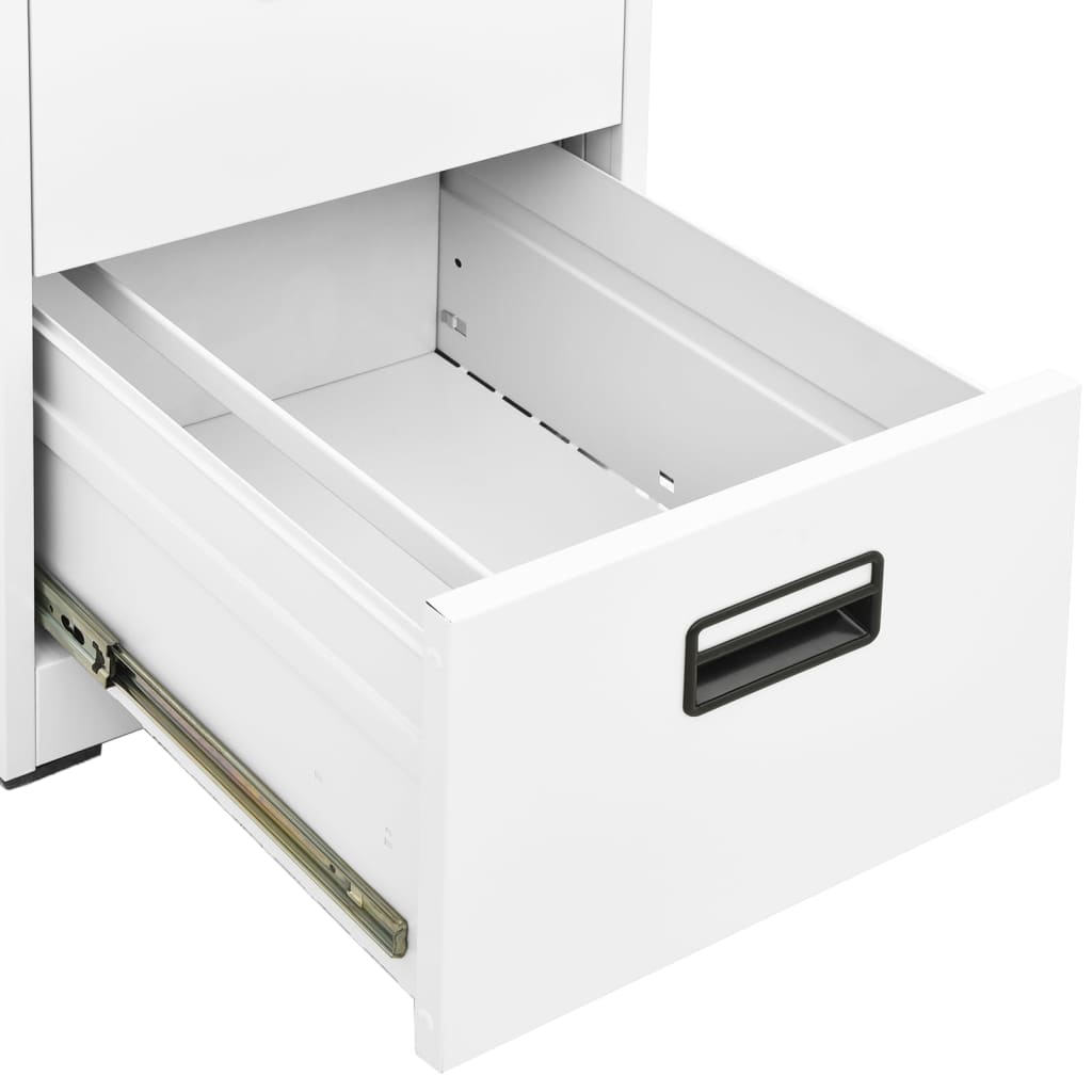 vidaXL Filing Cabinet White 46x62x102.5 cm Steel