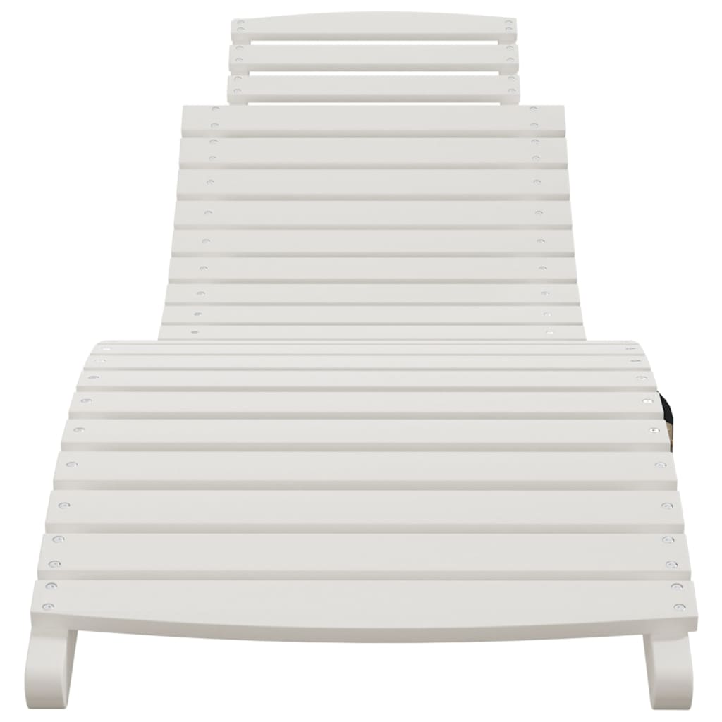 vidaXL Sun Lounger White 184x55x64 cm Solid Wood Acacia