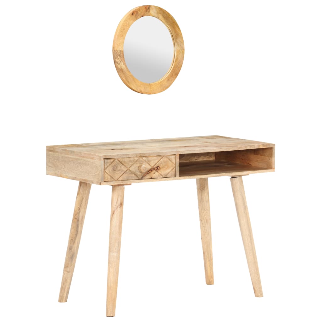 vidaXL Dressing Table 100x50x76 cm Solid Mango Wood