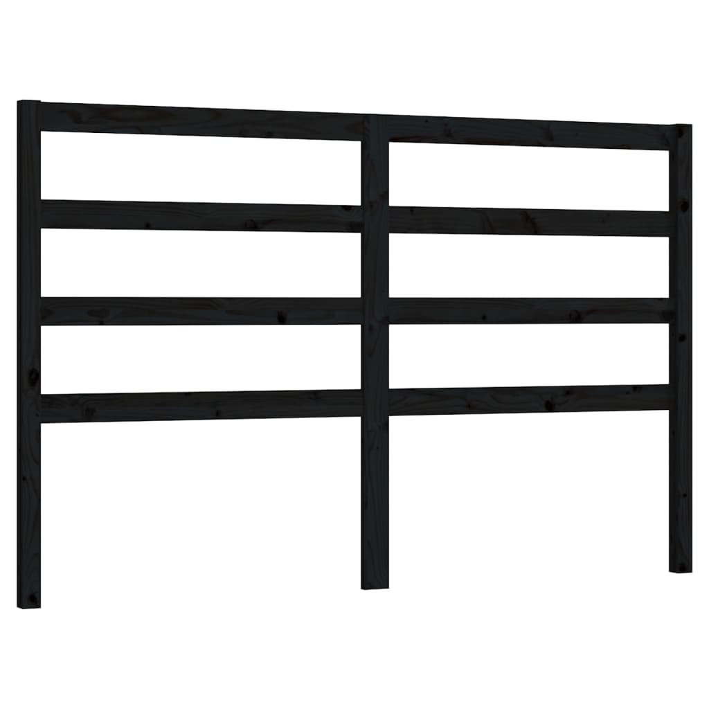 vidaXL Bed Headboard Black 156x4x100 cm Solid Wood Pine