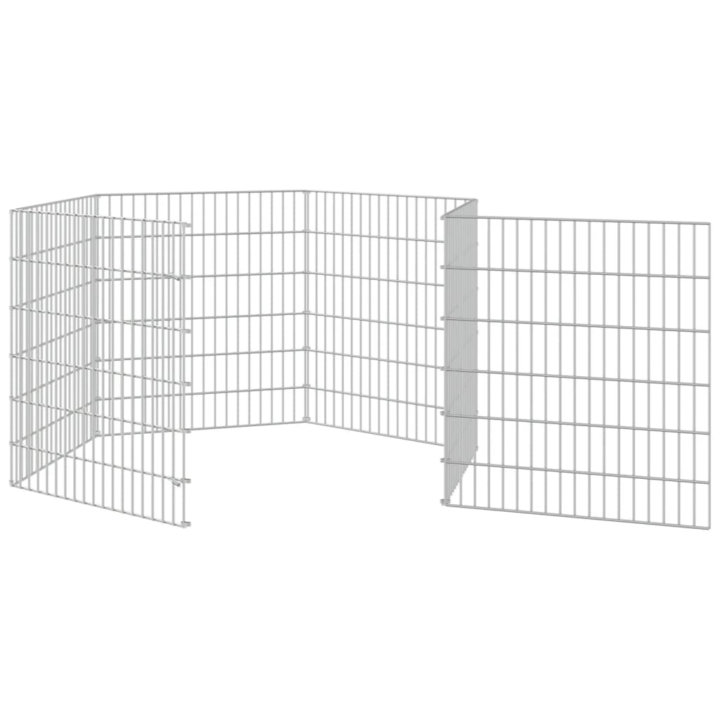 vidaXL Free Range Animal Enclosure 6-Panel 54x60 cm Galvanised Iron