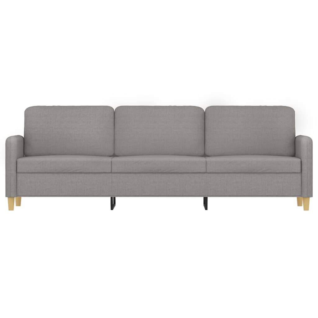 vidaXL 3-Seater Sofa Light Grey 210 cm Fabric