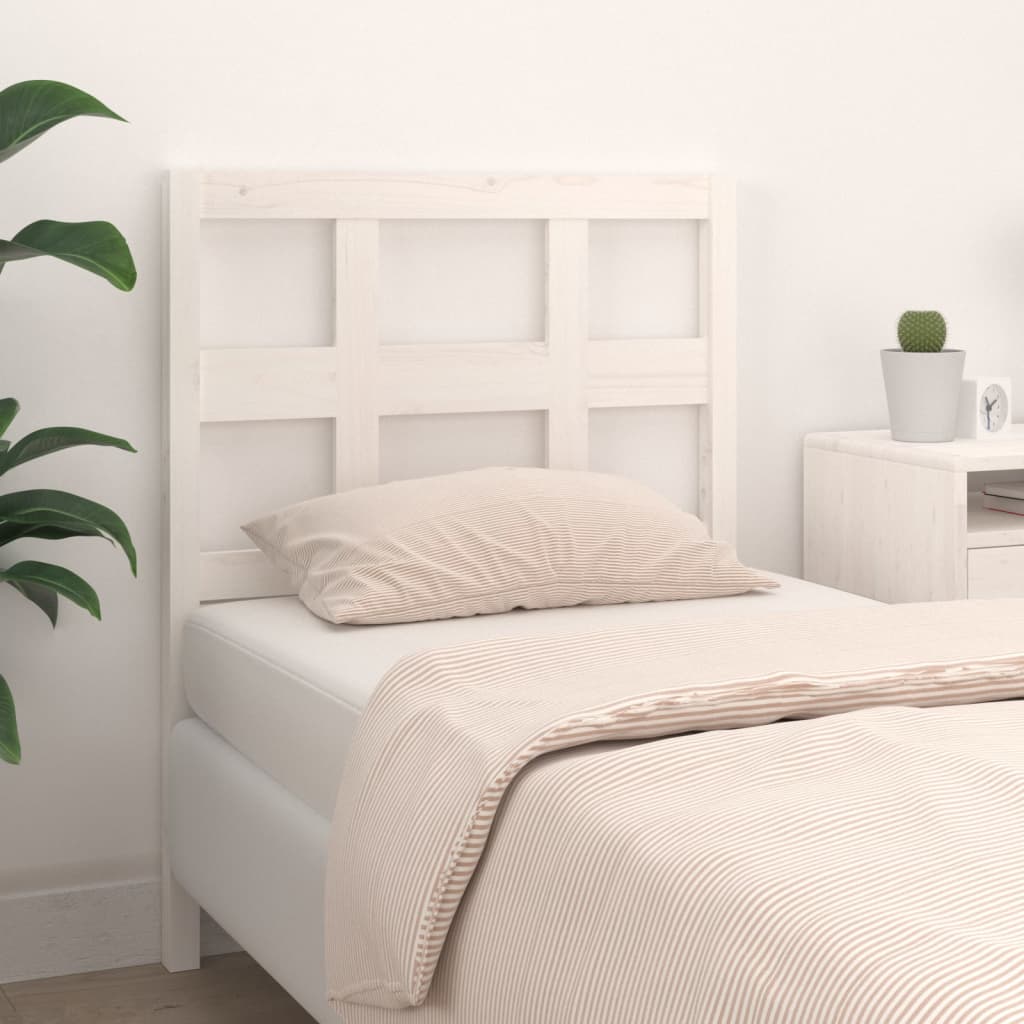 vidaXL Bed Headboard White 95.5x4x100 cm Solid Wood Pine