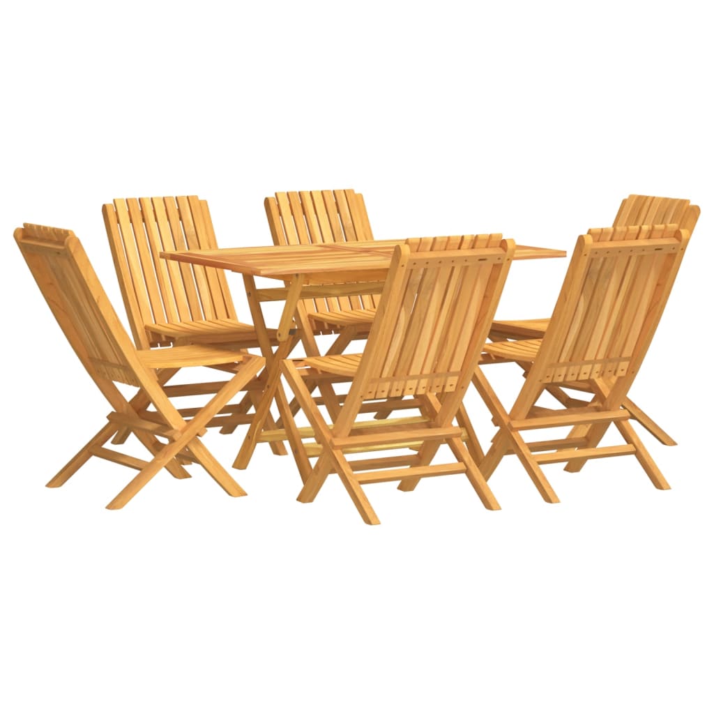 vidaXL 7 Piece Garden Dining Set Solid Wood Teak