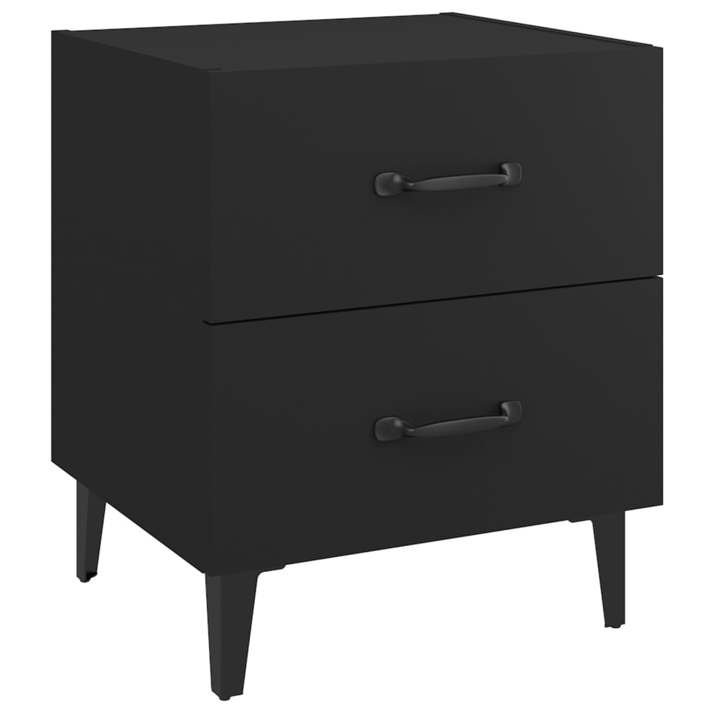 vidaXL Bedside Cabinets 2 pcs Black 40x35x47.5 cm