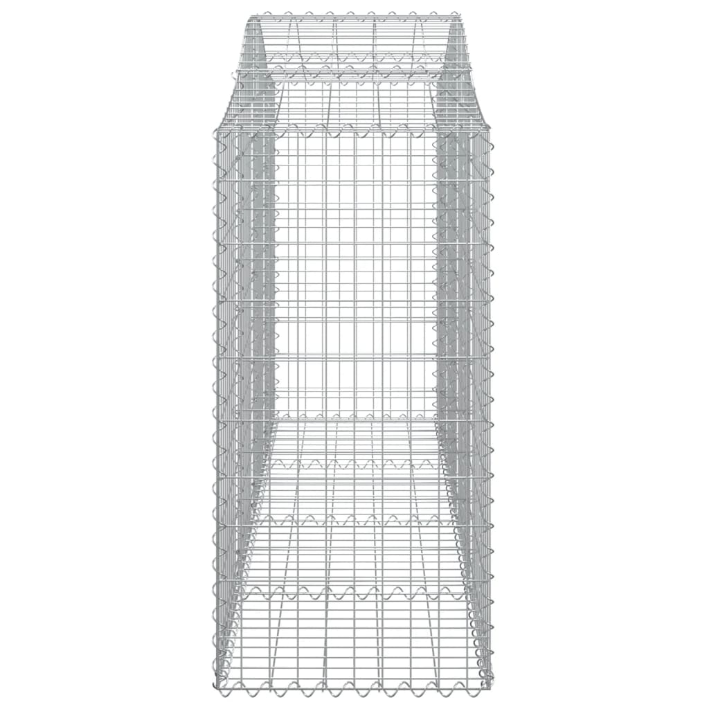 vidaXL Arched Gabion Baskets 10 pcs 200x50x100/120 cm Galvanised Iron