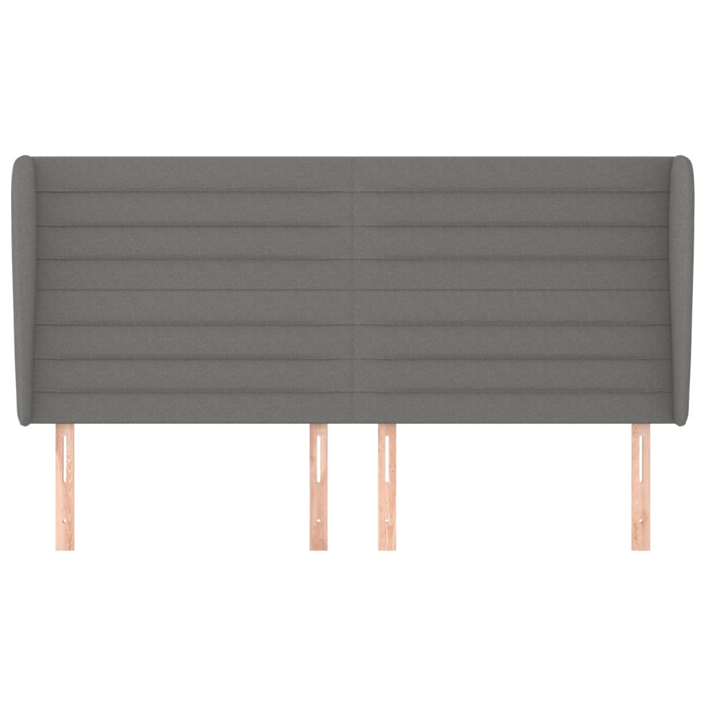 vidaXL Headboard with Ears Dark Grey 163 cm Fabric