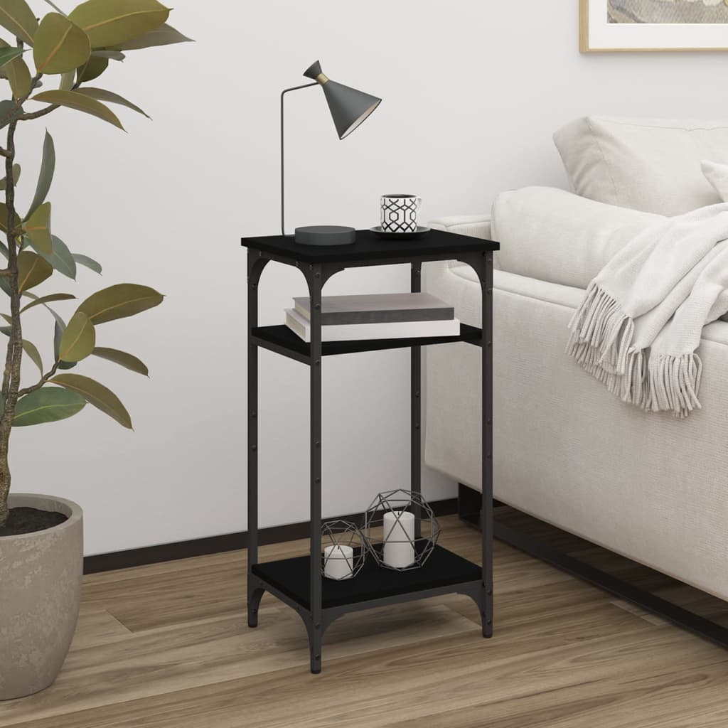 vidaXL Side Table Black 40x30x75 cm Engineered Wood