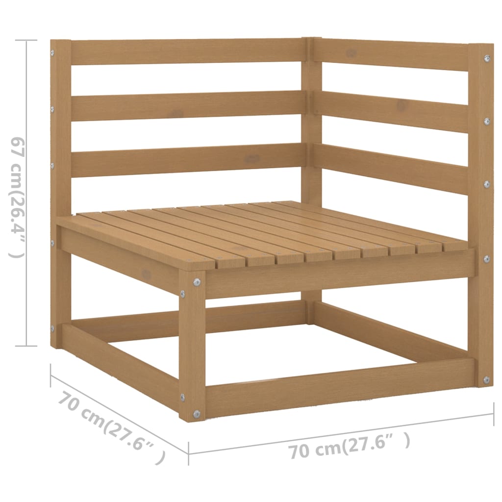 vidaXL 10 Piece Garden Lounge Set Solid Pinewood