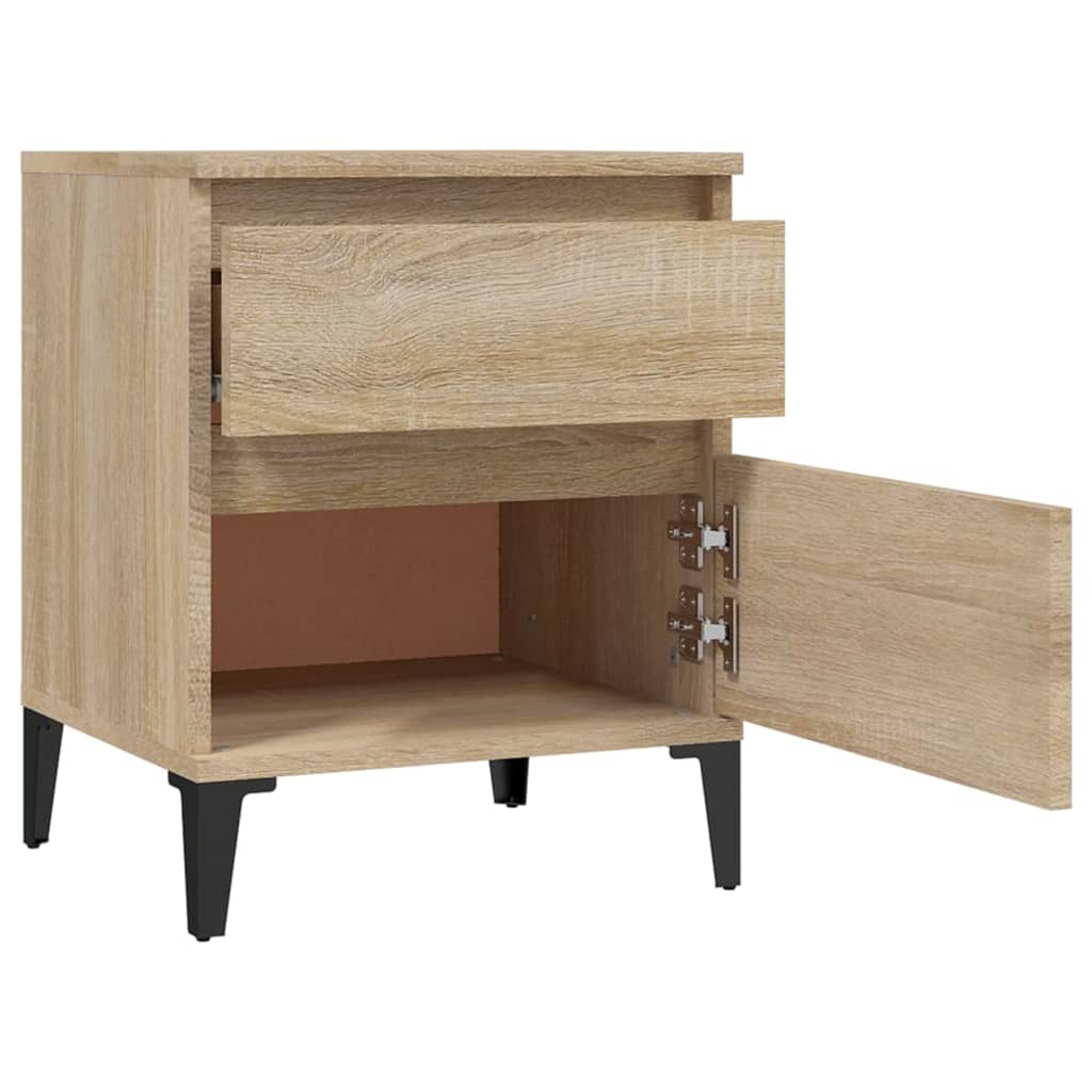 vidaXL Bedside Cabinets 2 pcs Sonoma Oak 40x35x50 cm