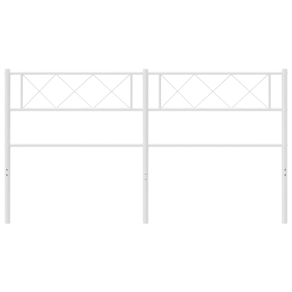 vidaXL Metal Headboard White 135 cm