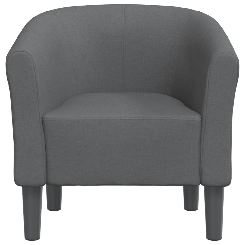 vidaXL Tub Chair Dark Grey Fabric