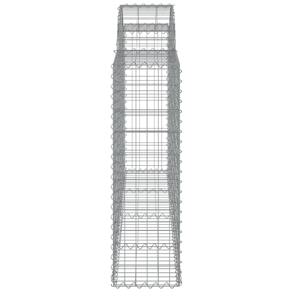 vidaXL Arched Gabion Baskets 30 pcs 200x30x100/120 cm Galvanised Iron