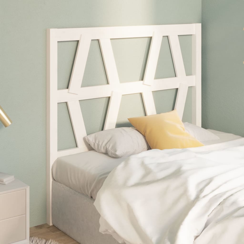 vidaXL Bed Headboard White 96x4x100 cm Solid Wood Pine