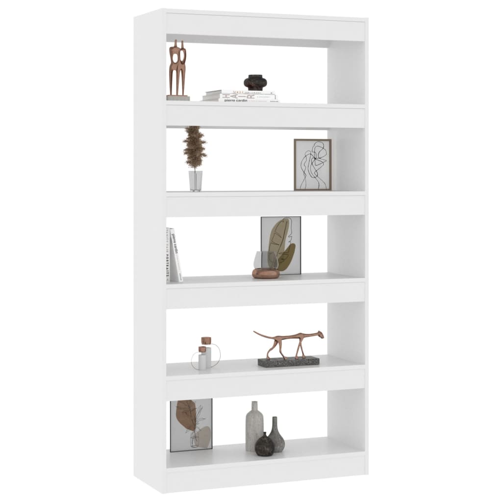 vidaXL Book Cabinet/Room Divider White 80x30x166 cm Engineered Wood