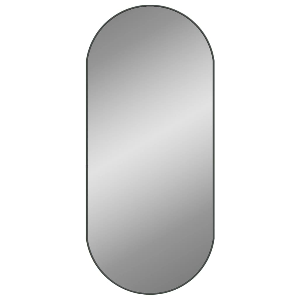 vidaXL Wall Mirror Black 100x45 cm Oval