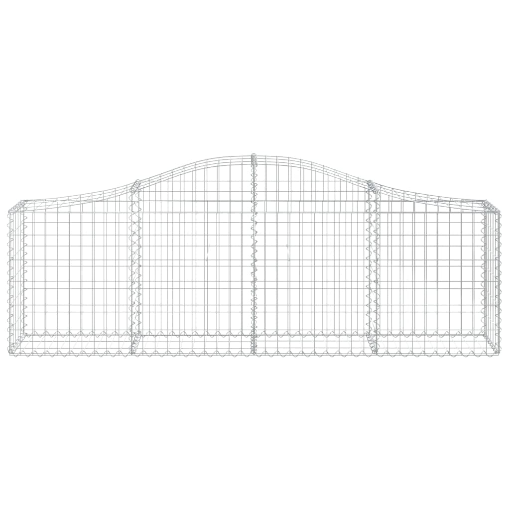 vidaXL Arched Gabion Baskets 9 pcs 200x30x60/80 cm Galvanised Iron