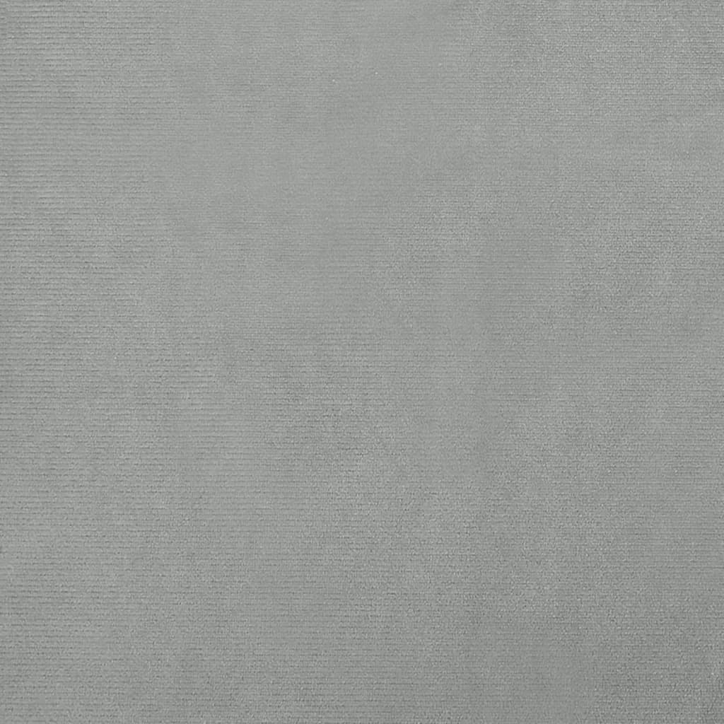 vidaXL Dog Bed Light Grey 100x54x33 cm Velvet