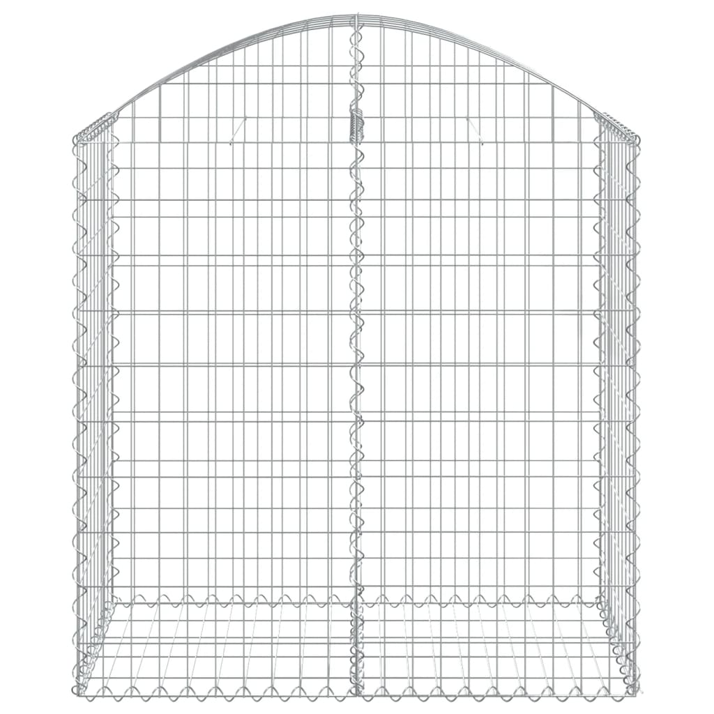 vidaXL Arched Gabion Basket 100x50x100/120 cm Galvanised Iron