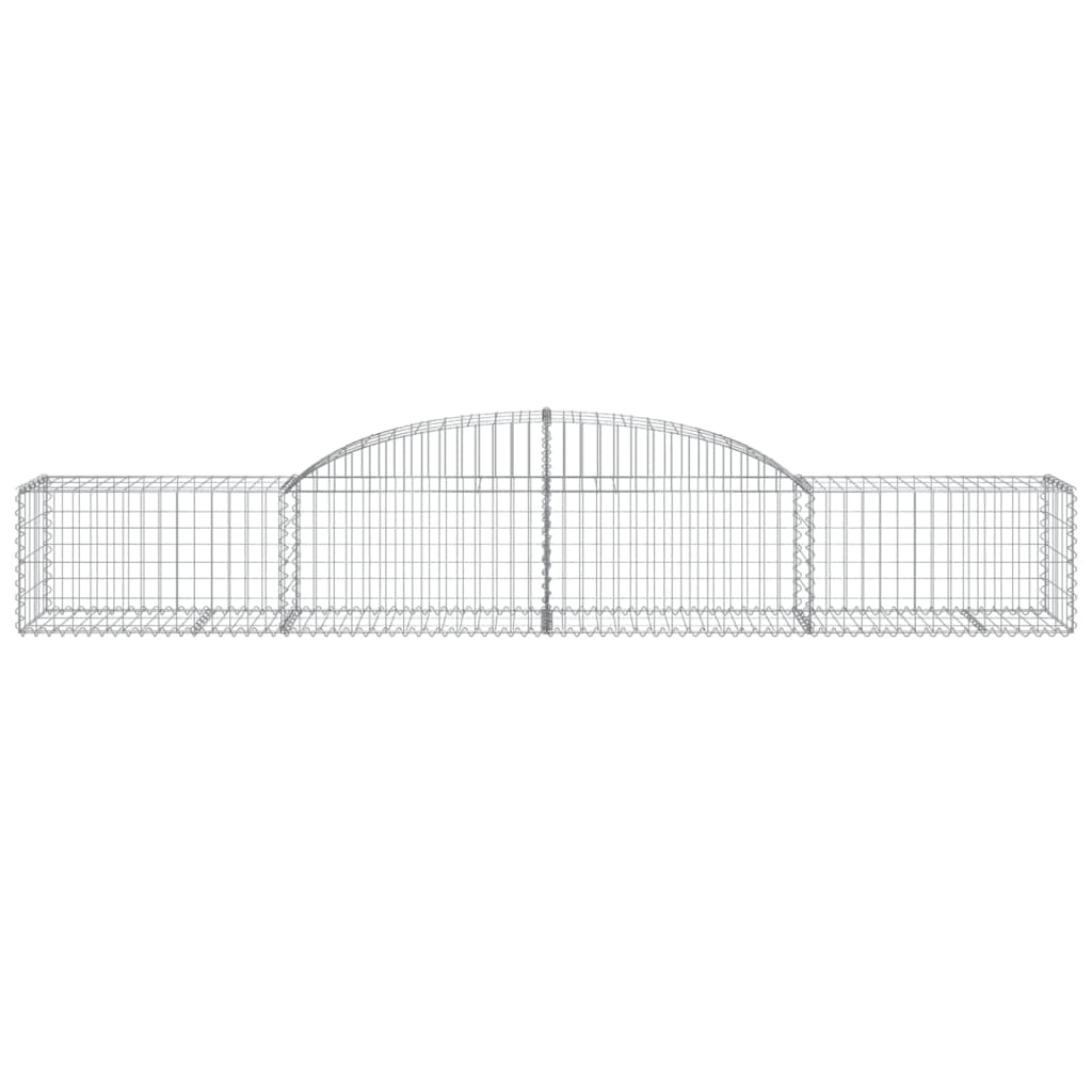 vidaXL Arched Gabion Baskets 12 pcs 300x50x40/60 cm Galvanised Iron