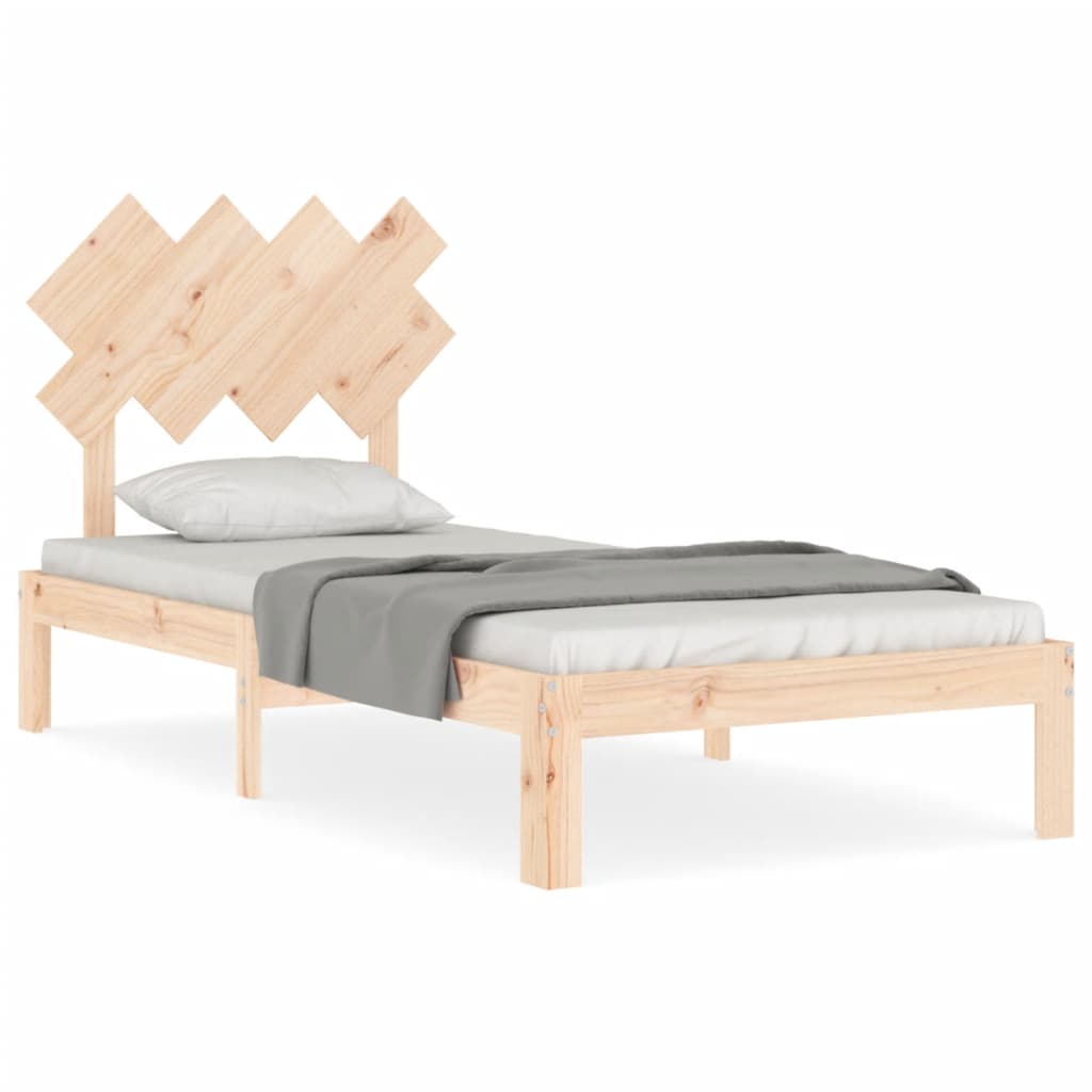 vidaXL Bed Frame without Mattress Single Solid Wood Pine