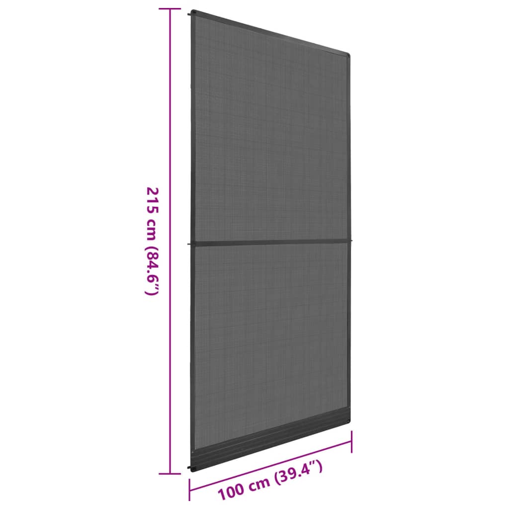 vidaXL Hinged Insect Screen for Doors Anthracite 100x215 cm