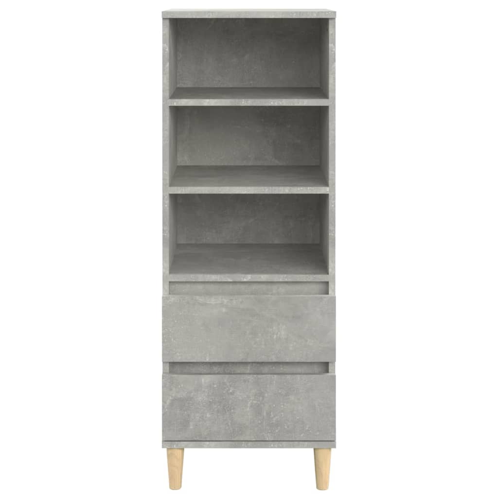 vidaXL Highboard Concrete Grey 40x36x110 cm Engineered Wood