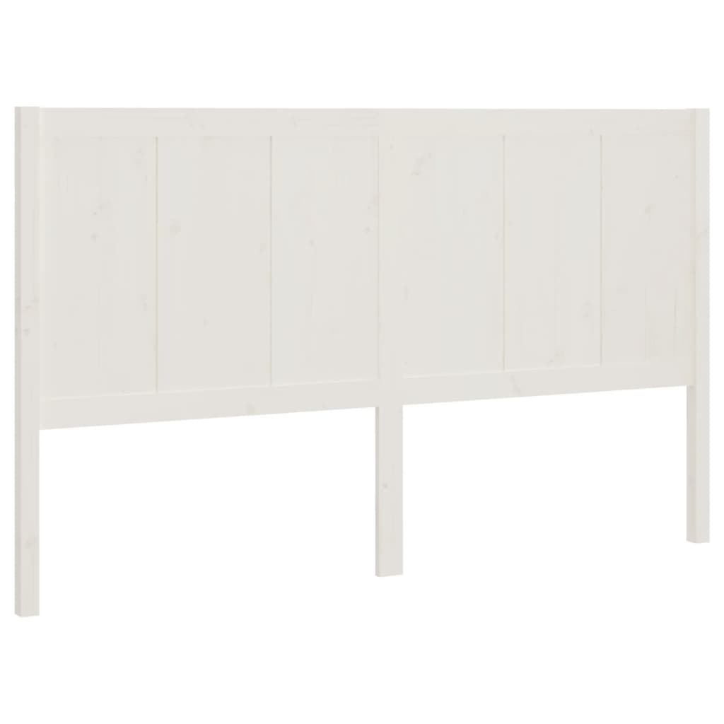 vidaXL Bed Headboard White 140.5x4x100 cm Solid Pine Wood