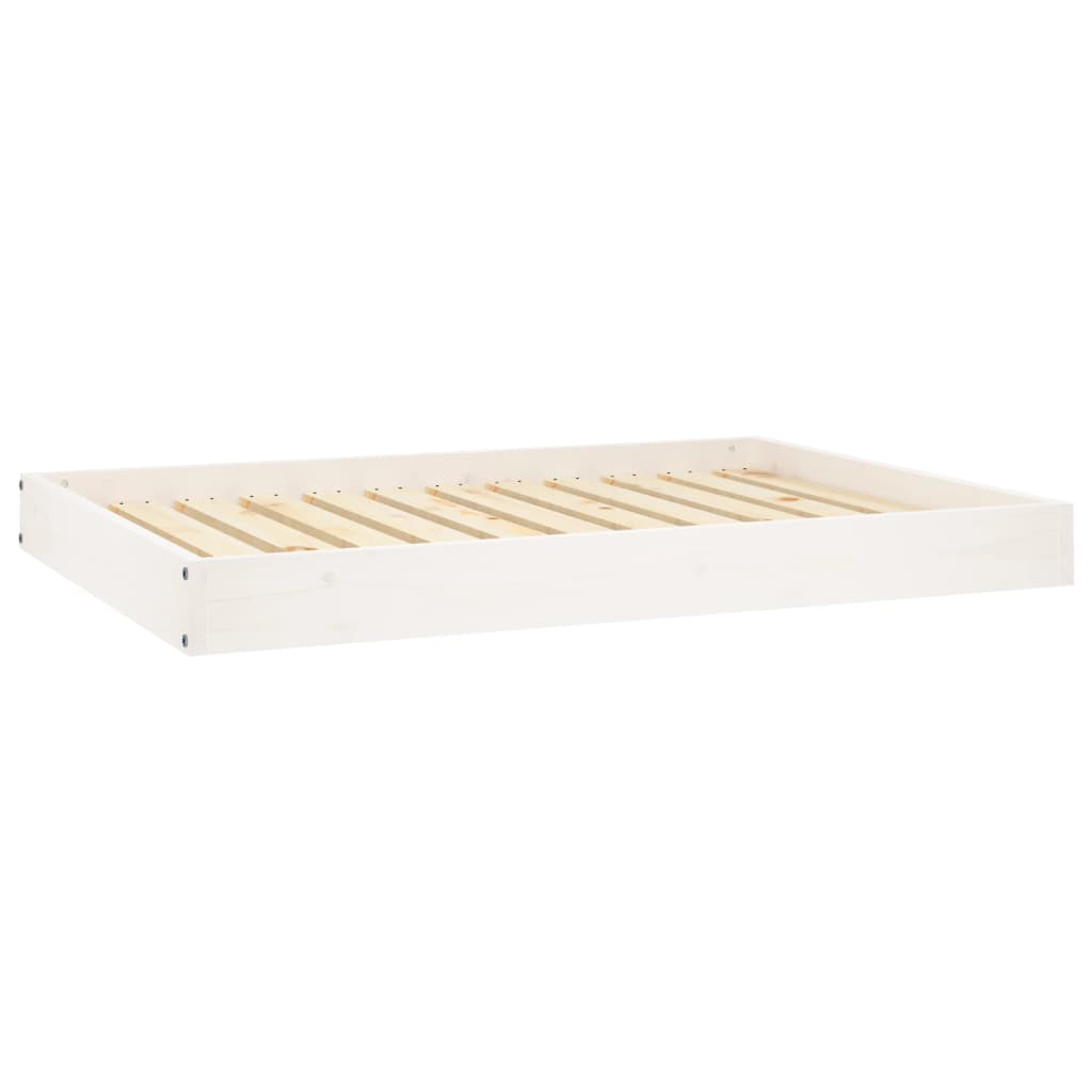 vidaXL Dog Bed White 101.5x74x9 cm Solid Wood Pine