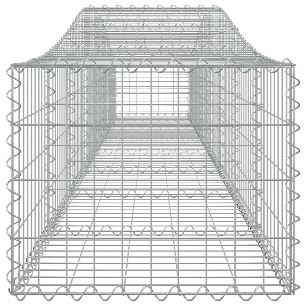 vidaXL Arched Gabion Baskets 4 pcs 400x50x40/60 cm Galvanised Iron