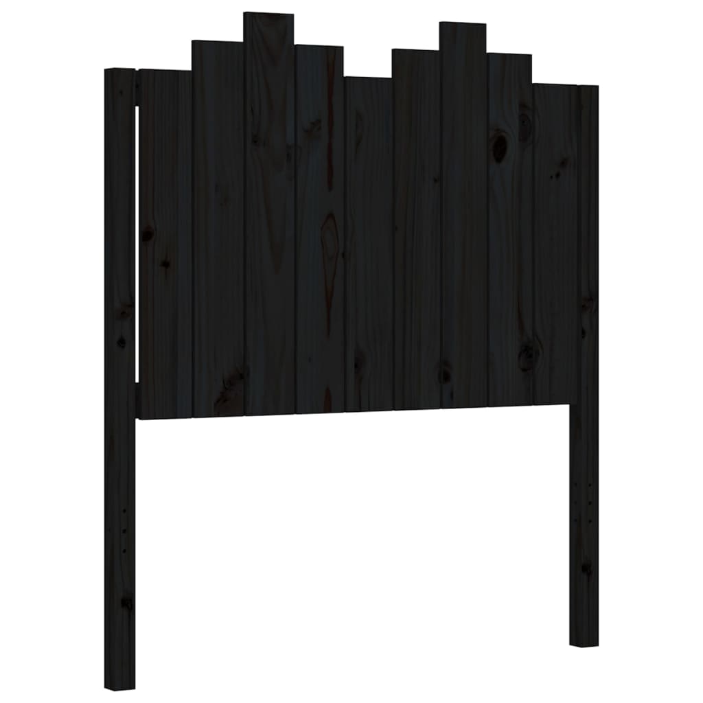 vidaXL Bed Frame without Mattress Black 90x190 cm Single Solid Wood Pine