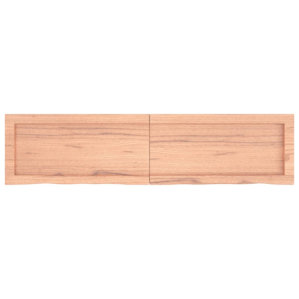 vidaXL Bathroom Countertop Light Brown 120x30x(2-4)cm Treated Solid Wood