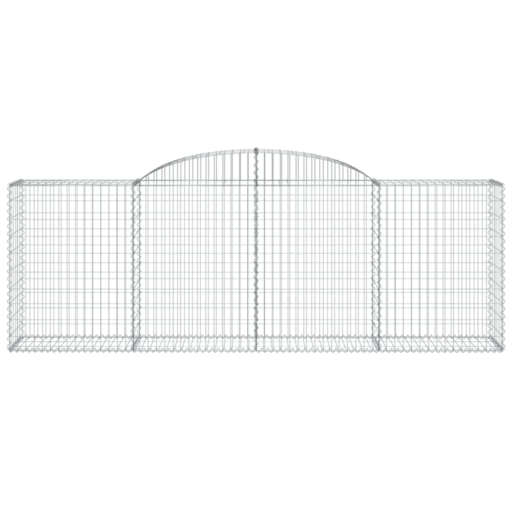 vidaXL Arched Gabion Baskets 12 pcs 300x50x100/120 cm Galvanised Iron