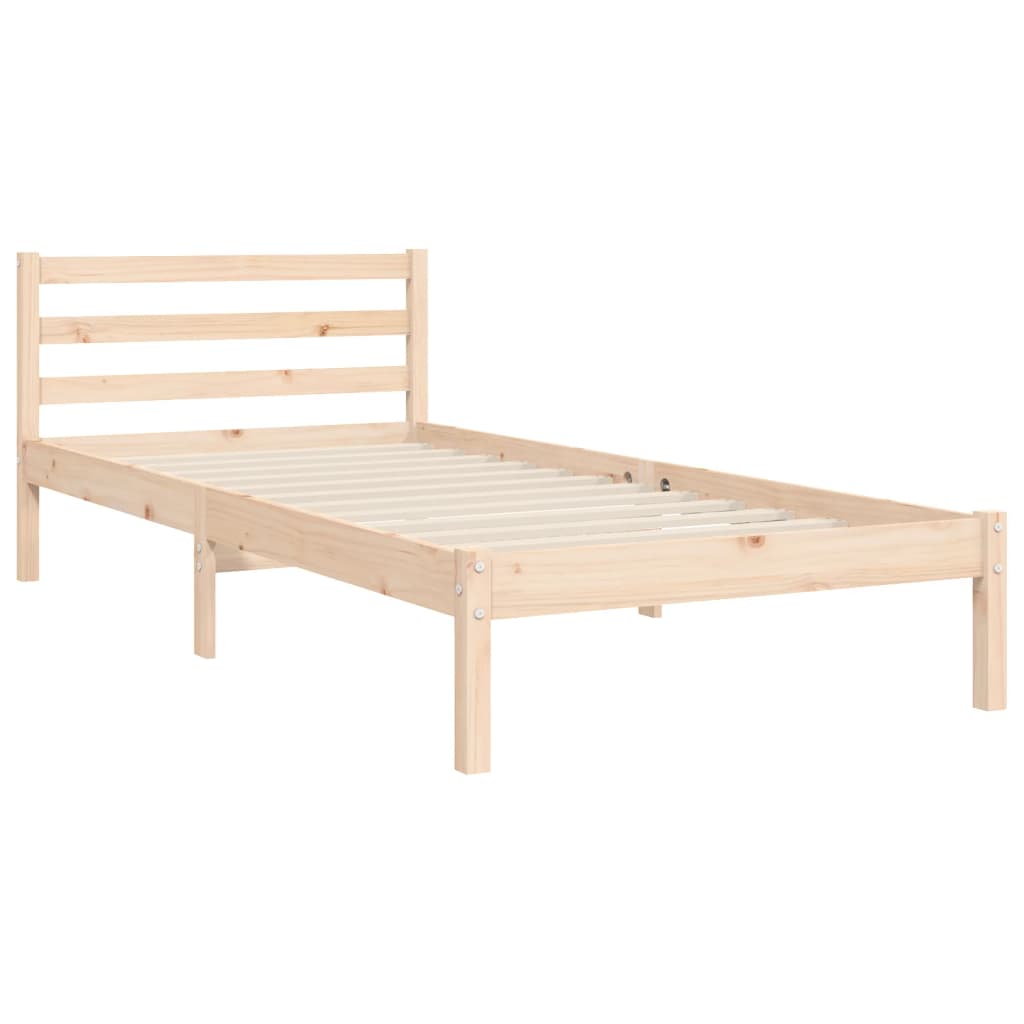 vidaXL Bed Frame without Mattress Single Solid Wood