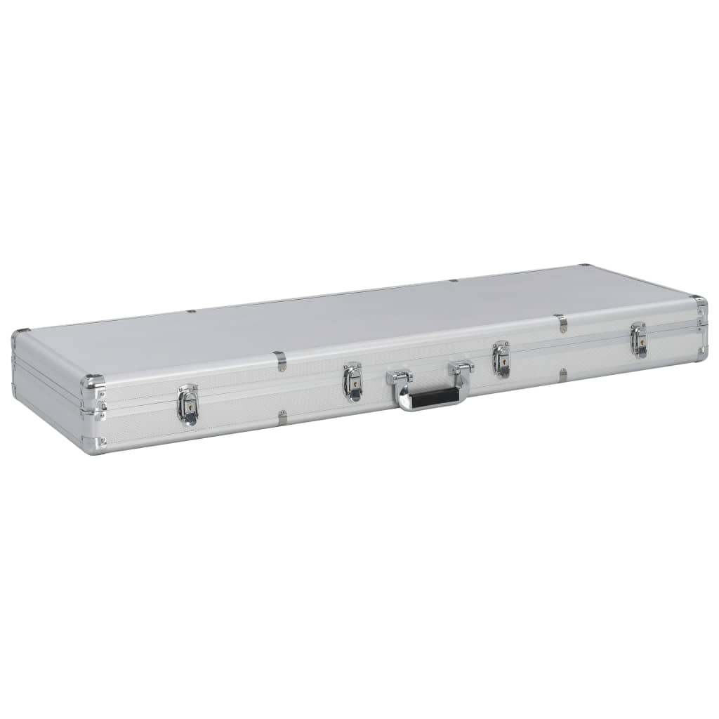 vidaXL Gun Case Silver 118x38x12 cm Aluminium