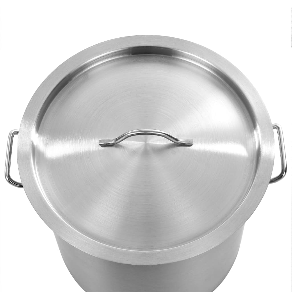 vidaXL Stock Pot 26 L 32x32 cm Stainless Steel