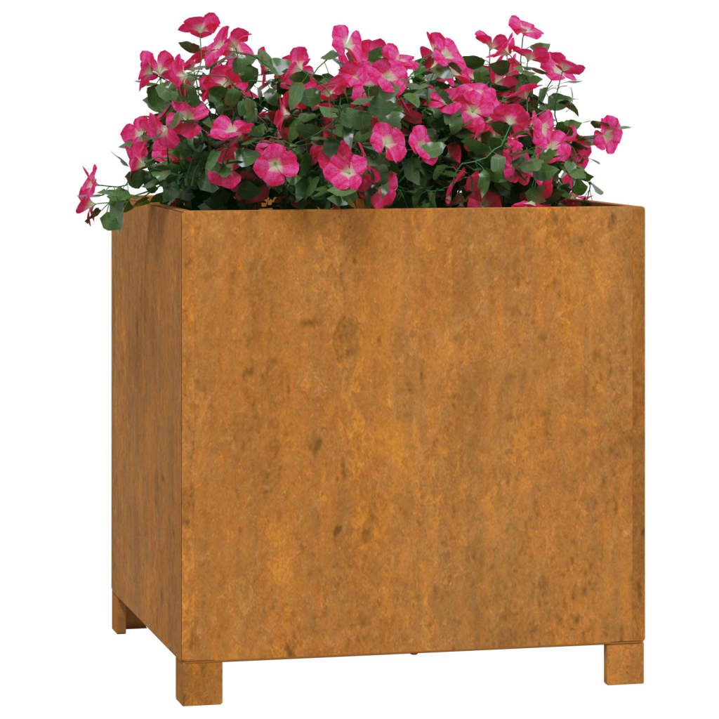 vidaXL Planter with Legs Rusty 49x47x50 cm Corten Steel