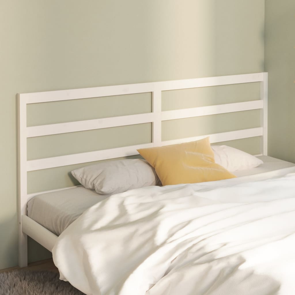 vidaXL Bed Headboard White 186x4x100 cm Solid Wood Pine